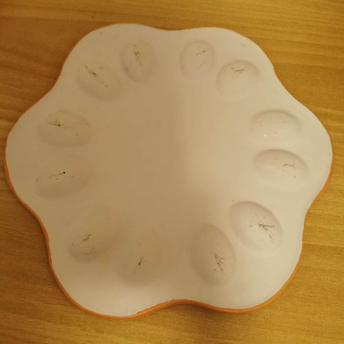 Ceramic Easter egg holder with sunflower design like new