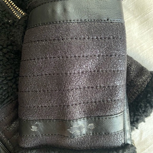 Black mouton jacket medium used