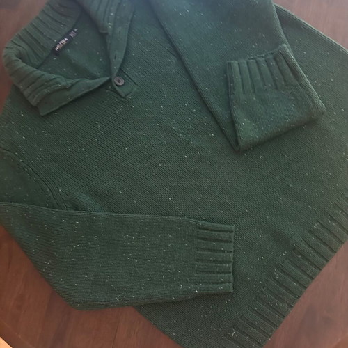 Nautica Since 1983 XL men's thick knitted sweater, cypress green