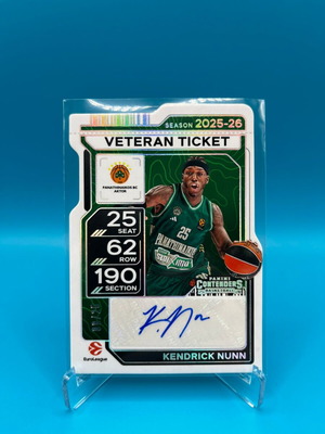 2025/26 Contenders Euroleague Veteran Kendrick Nunn Die-Cut Auto κάρτα καινούργιο