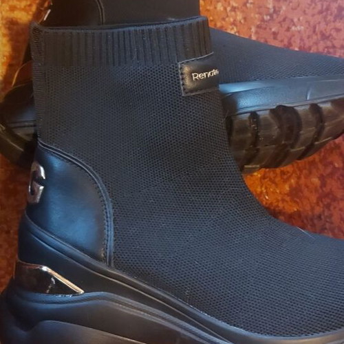 Renato Garini rubber ankle boots size 38 like new, black