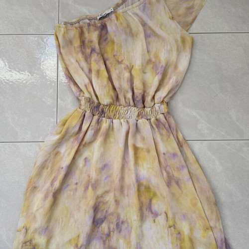 Toi&Moi Mini Dress One Shoulder New, Purple and Yellow