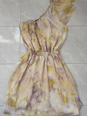 Toi&Moi Mini Dress One Shoulder New, Purple and Yellow