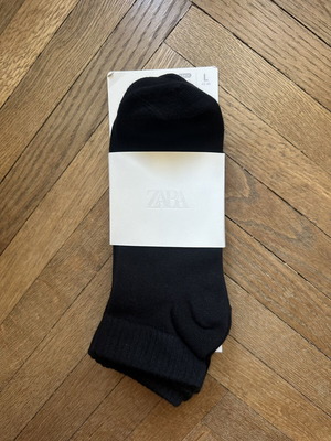 Zara short black socks pack of 4, size 43-46