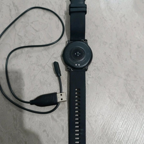 Haylou Solar LS05 45mm smartwatch used with heart rate monitor black