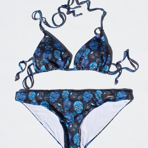 RRD Roberto Ricci Designs Italy bikini set blue pattern medium like new