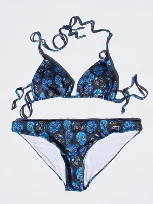RRD Roberto Ricci Designs Italy bikini set blue pattern medium like new