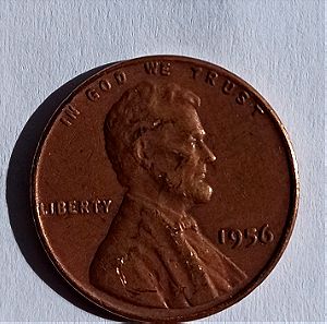 Συλλεκτικό νόμισμα Αμερικής One Sent 1956