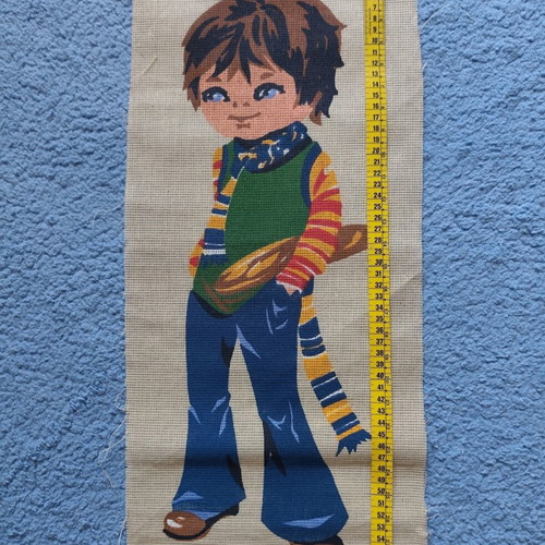 Vintage embroidery canvas "Boy" new