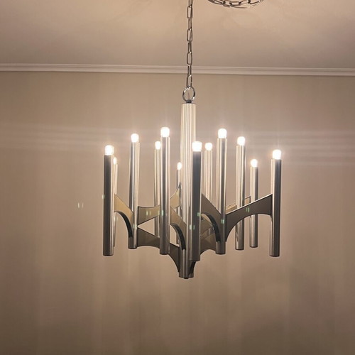 Vintage chandelier Sciolari Gaetano used with rewired cable