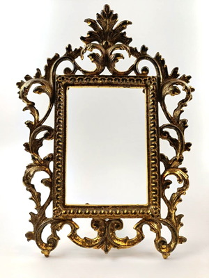 Massive brass frame large used with ornate design