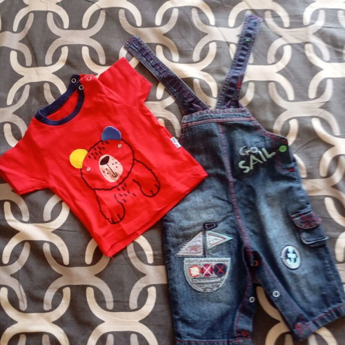 Autumn clothing set for 9-month-old boy like new, Star Kids and Cheeky Chimp