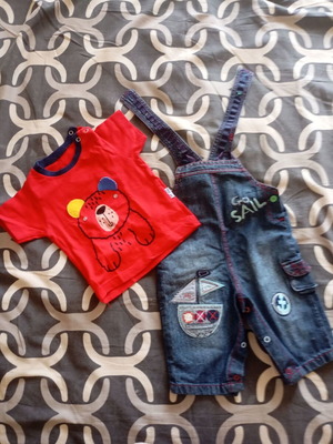 Autumn clothing set for 9-month-old boy like new, Star Kids and Cheeky Chimp