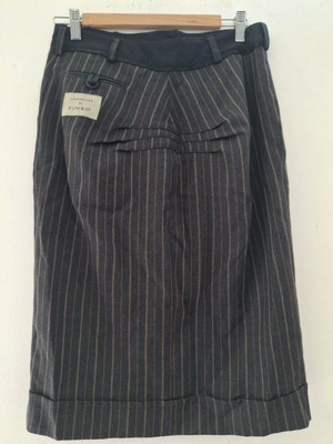 Pinko vintage pinstripe skirt size M, like new, grey and brown