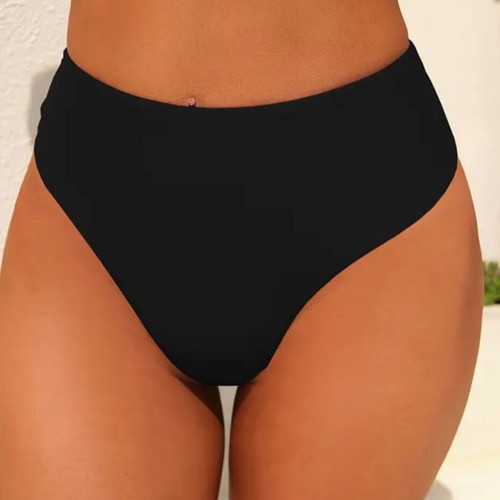 Shein black women's high-waisted bikini bottom like new, size S
