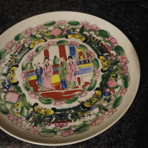 Collectible decorative plate Rose Mandarin design used
