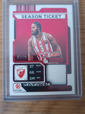 Semie Ojeleye Patch /75 Crvena Zvezda Panini Euroleague Contenders 2025-26