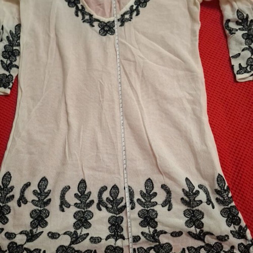 Swimsuit Sophia Deloudi and Caftan Calzedonia used, black and white, size M