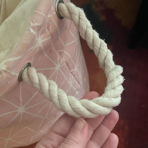 Large fabric storage basket like new