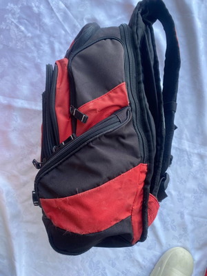 Ogio backpack used, red and black