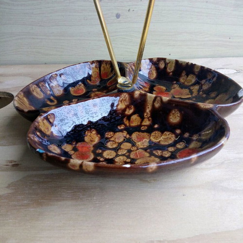 Vintage ceramic serving plate 1970s like new