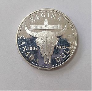 1 Δολλάριο Καναδά 1982 Ασημένιο