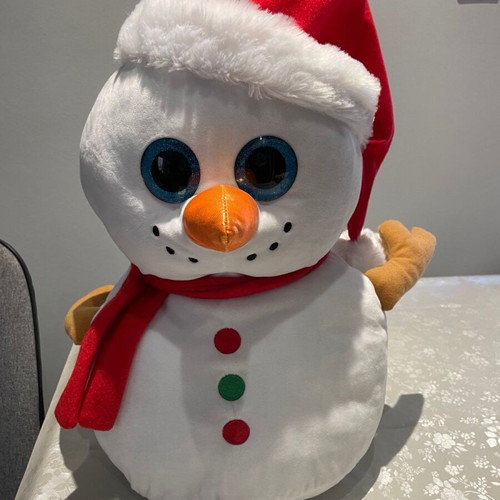 Large Snowman plush used