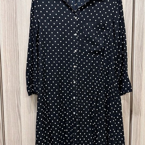 Stradivarius shirt dress used, size L, black