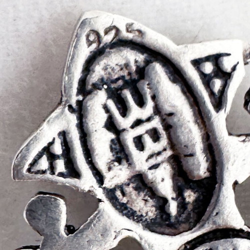 Vintage Malta Knights Cross silver 925 pendant used, handmade