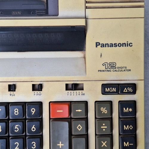 Panasonic JE-655NP professional printing calculator used, 12 digits