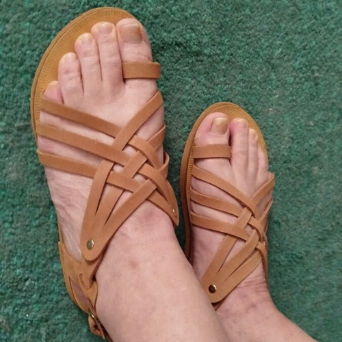 Migato leather classic flat sandals like new, size 38