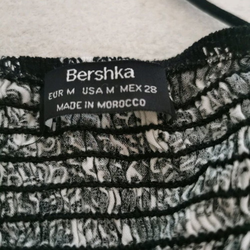 Bershka one-piece shorts M used, black and white