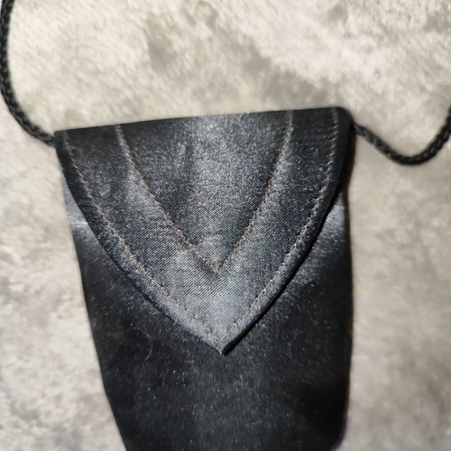 Vintage Black Satin Shoulder Bag like new