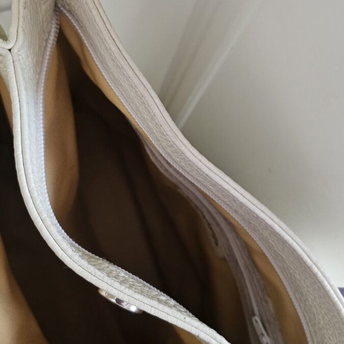 KEM leather shoulder bag used, beige