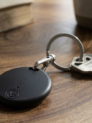 Tracker compatible with Apple and Android devices, new, black