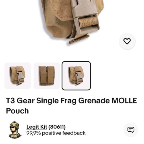 T3 tactical grenade pouch like new, set of 4 multicam pouches