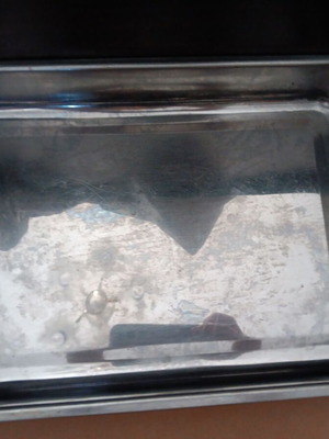 Metal Small Baking Tray used, 34x24 cm