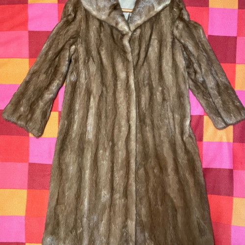 Mink fur like new, brown