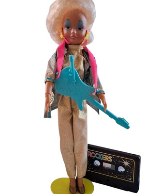 Vintage El Greco Bibi-Bo Rockers Madonna doll used with audio cassette
