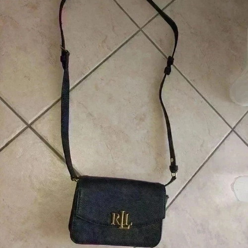 Ralph Lauren leather shoulder bag crossbody and waist, black