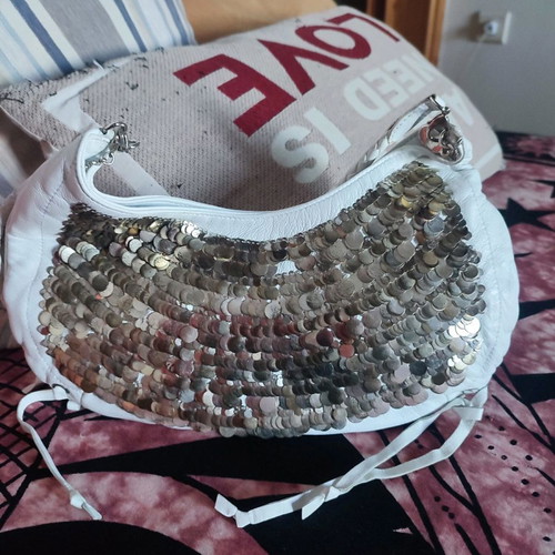 Sonia Rykiel handbag used, white, ideal for summer