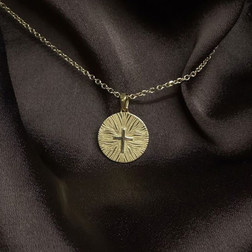 Gold 9K Double-Sided Konstantinato Pendant New