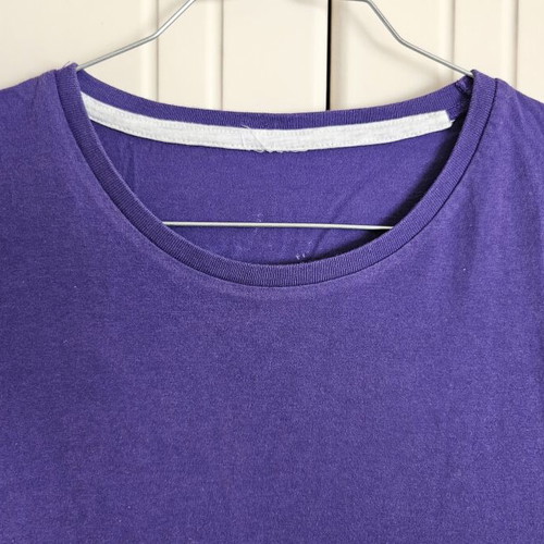TopMan men's T-shirt with print, purple and white, size M