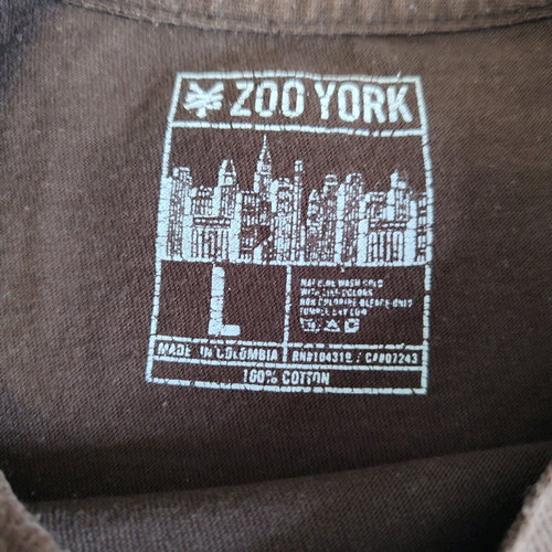 T-shirt Zoo York 00s genuine used, size Large, brown