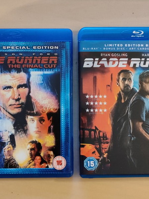 Blade Runner The Final Cut Διπλή Ειδική Έκδοση και Blade Runner 2049 Περιορισμένη Έκδοση Blu-Ray σαν καινούργιο με 5 bonus καρτ ποστάλ