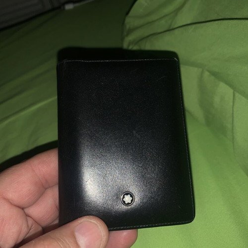 Montblanc cardholder used, authentic, black