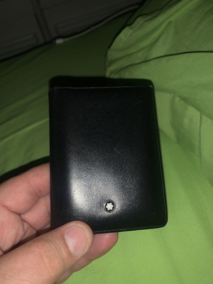 Montblanc cardholder used, authentic, black