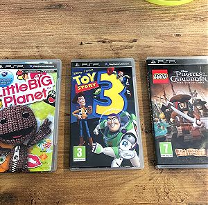 LittleBigPlanet + Toy Story 3 + Lego Pirates Of The Caribbean: The Video Game - SONY PSP