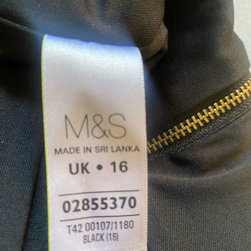 Marks & Spencer black dress used size 16