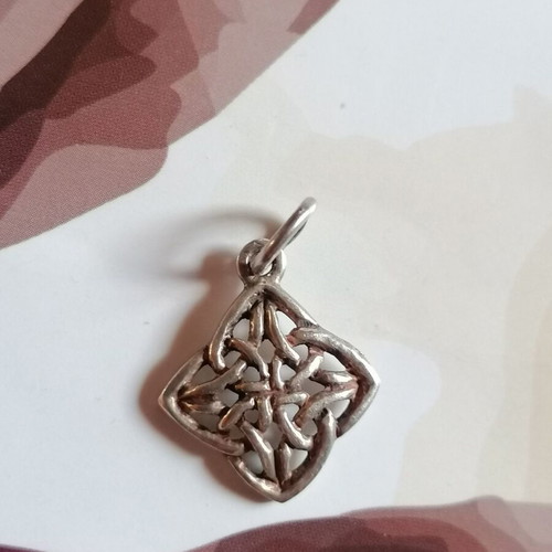 Silver 925 pendant square with Celtic design new